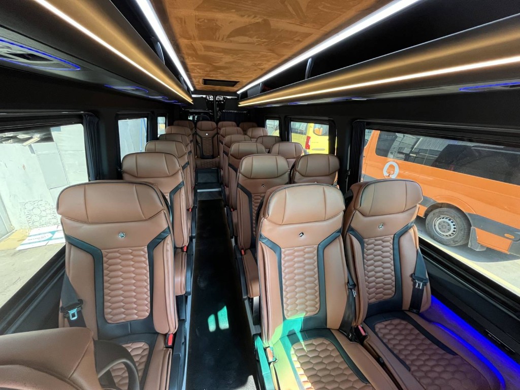 Coach interior — large group transfer seating in Rhodes