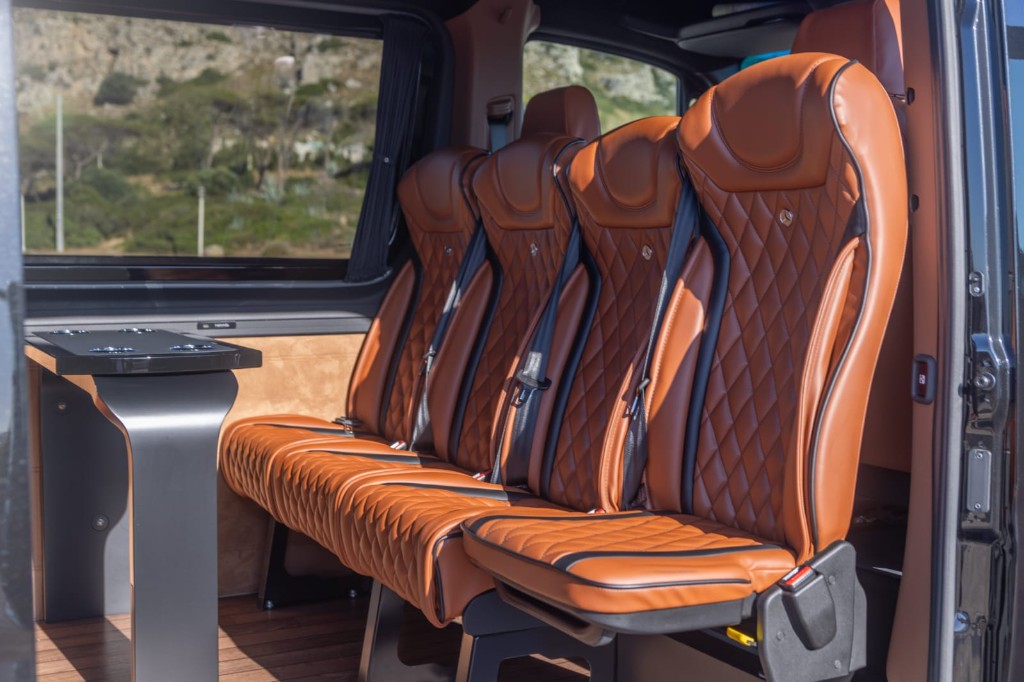 Mercedes-Benz Sprinter VIP leather seats — comfortable group transport