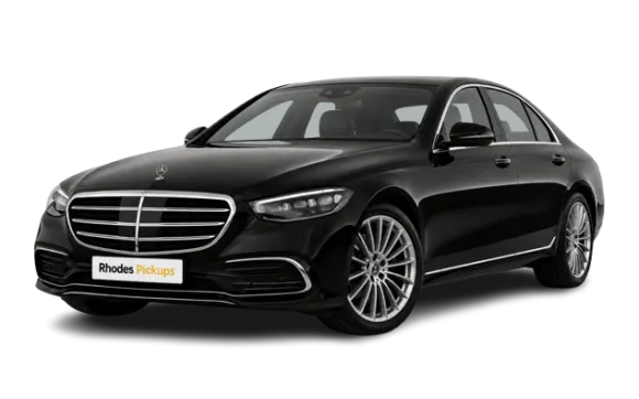 Mercedes-Benz S-Class luxury sedan — VIP private transfer Rhodes